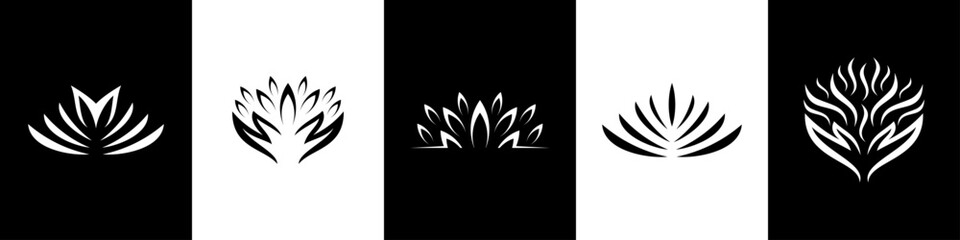 lotus vector design,abstract logo,hand and lotus flower logo design,illustration,beauty,spa
