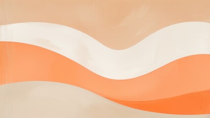 Colorful abstract wavy pattern with soft orange and beige tones, perfect for modern decor and artistic projects