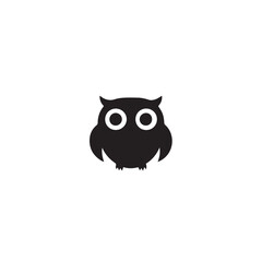 Fototapeta premium Owl In cartoon, hand-drawn flat style. image for social media, websites and UI. Isolated 2D vector design in logo, icon, sketch style, simple line vector, single color. AI Generative Art.