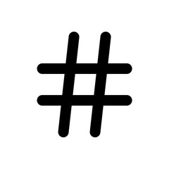 Obraz premium hash icon. Simple vector sign.