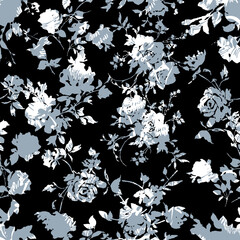 Abstract flower blooming design. Pattern with floral seamless pattern.
