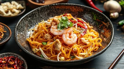 Delicious Pad Thai with Shrimp