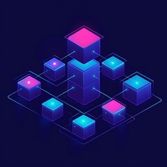 Obraz premium Revolutionary Blockchain Ledger System Supporting Scalable Data Transactions Photo