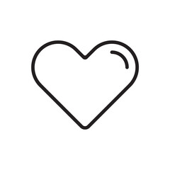 Heart icon. Simple vector sign.