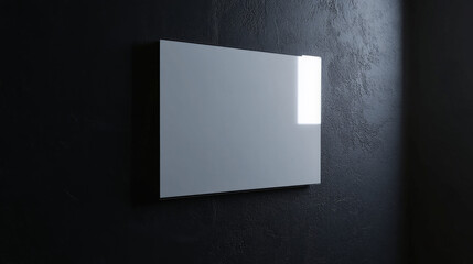 a modern white glass sign mockup