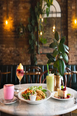 Brunch table setting