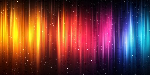 Vibrant Abstract Rainbow Color Background with Vertical Stripes and Glowing Lights – A Stunning Vector Design for Creative and Modern Visuals