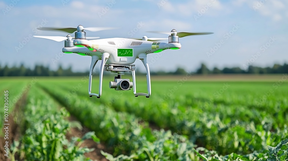 Poster Advanced Precision Farming with Drone Monitoring in Smart Agricultural Field   Efficient Data Driven Management of Plant Growth Soil Moisture and Environmental Sustainability