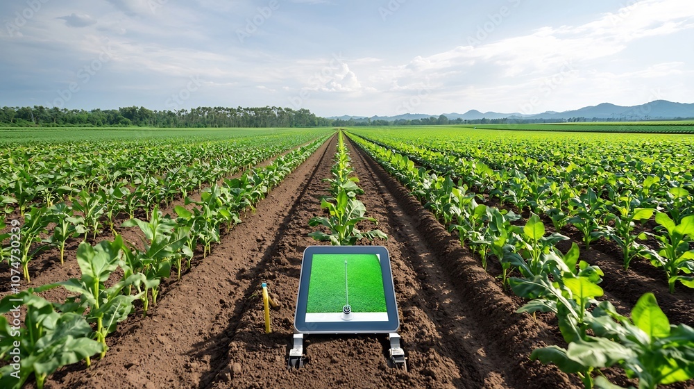 Poster Automated high tech farm with sensor systems for optimized irrigation fertilization and crop health monitoring