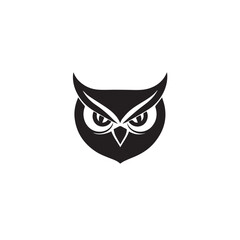 Owl In cartoon, hand-drawn flat style. image for social media, websites and UI. Isolated 2D vector design in logo, icon, sketch style, simple line vector, single color. AI Generative Art.
