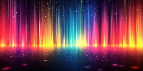 Vibrant Abstract Rainbow Color Background with Vertical Stripes and Glowing Lights – A Stunning Vector Design for Creative and Modern Visuals