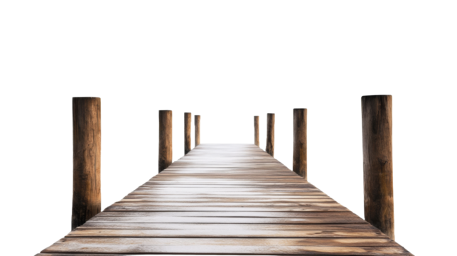 Wooden oceanfront dock