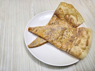 Close up of crepes pancakes Japanese food