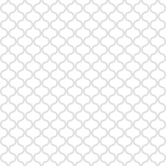 Geometric ornamental pattern - seamless wavy background. Black and white texture