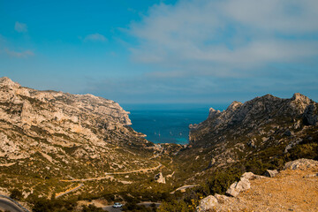 Paisajes de la costa del mar mediterráneo