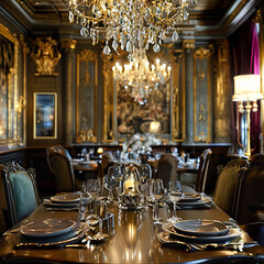 interior of fine dining restaurant