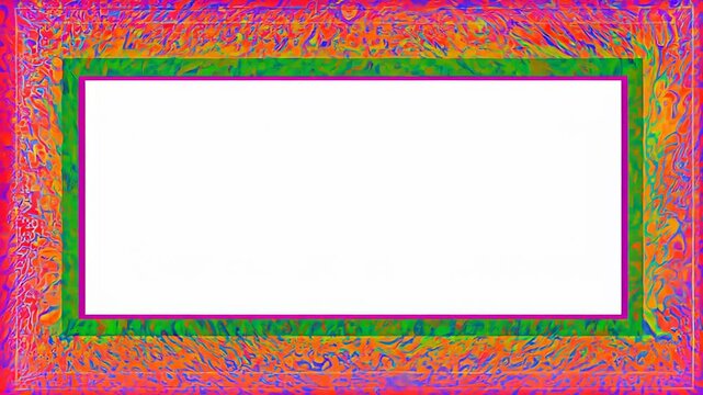 abstract frame with a psychedelic design featuring bold colors and swirling patterns, creating a visually striking border perfect for digital art,
