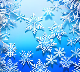  Snowy background. Cold weather.winter background with watercolor snow texture and falling snowflakes. Winter sky.generative ai