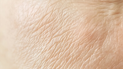 Fototapeta premium Close up macro photo of elderly human skin texture showing wrinkles, lines, and pores