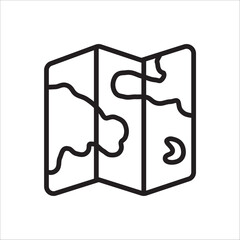 Map icon. Simple vector sign.