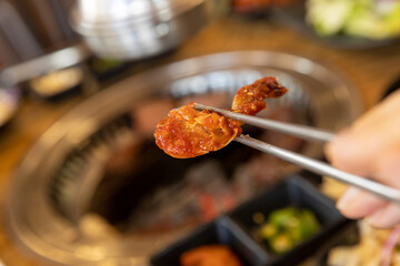 Korea food. Spicy Marinated Crab