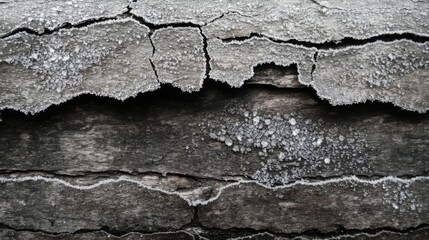 Fototapeta premium Frosted Wood Texture with Cracks and Irregular Patterns