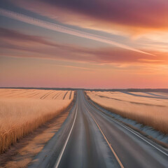 Fototapeta premium A serene and rustic landscape depicting a long