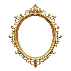 Ornate Golden Antique Mirror Frame