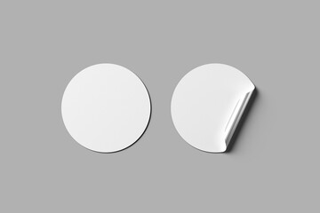 Round Sticker Mockup