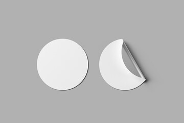 Round Sticker Mockup