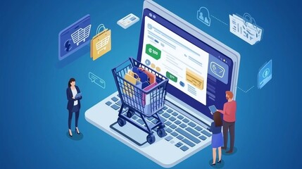 ecommerce store banner background concept