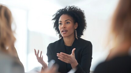 Empowering Women in Financial Literacy Workshop: Diverse Group Discussing Economic Awareness in Underrepresented Communities