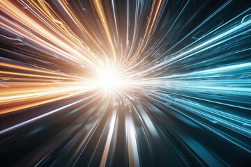 Obraz premium Futuristic Energy Flow Visualization with Abstract Light Effects