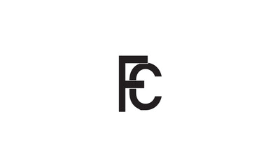 FC, CF , F , C , Abstract Letters Logo Monogram