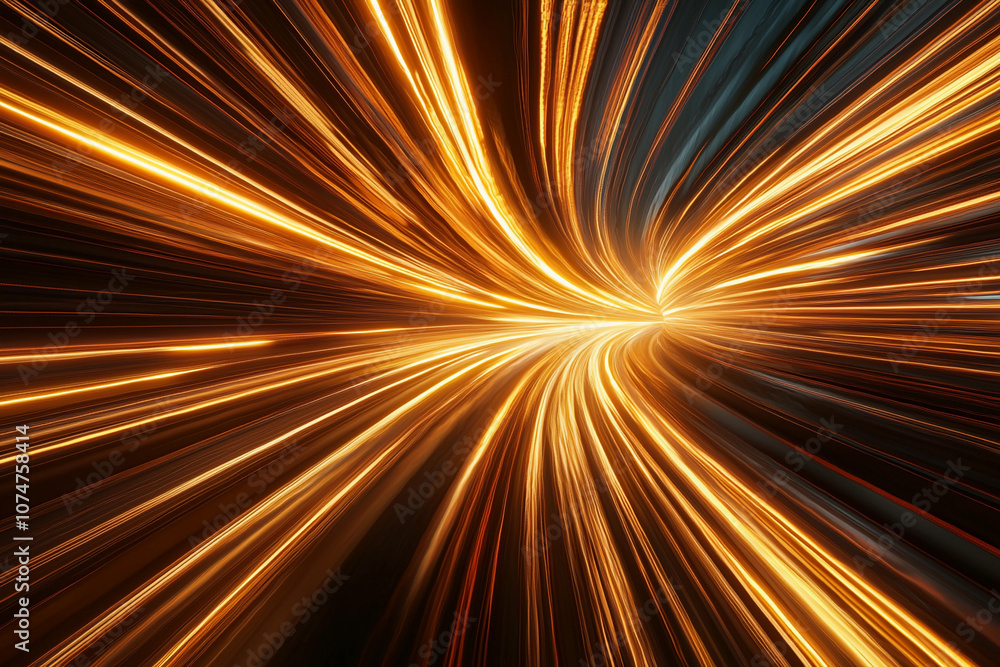 Poster bright swirling light patterns creating a dynamic cosmic effect