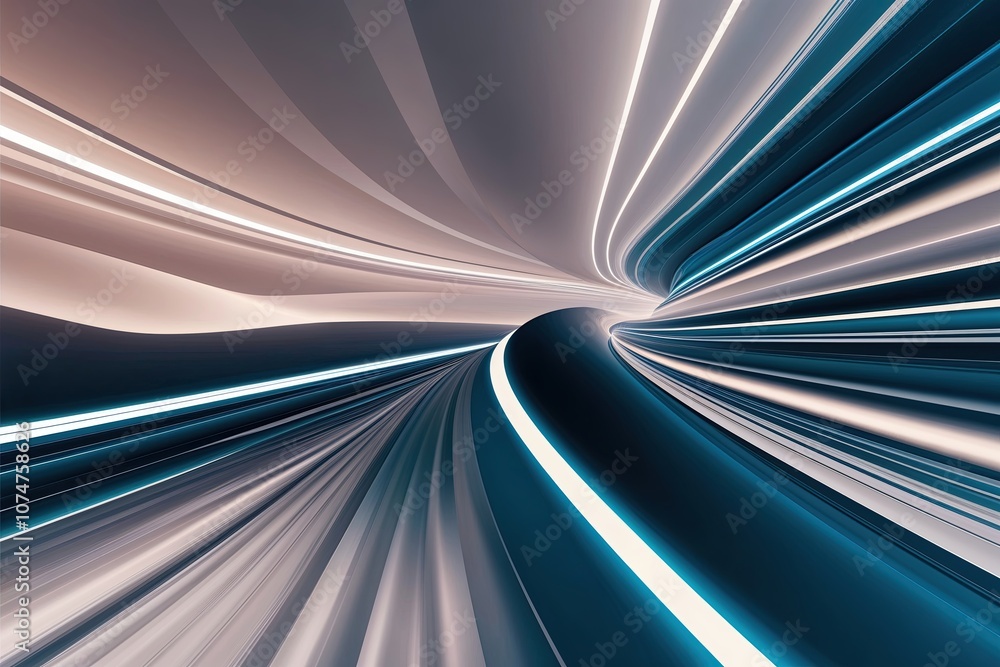 Poster futuristic abstract business background with smooth waves and dynamic lines