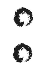 Charcoal colon. Doodle hand drawn.