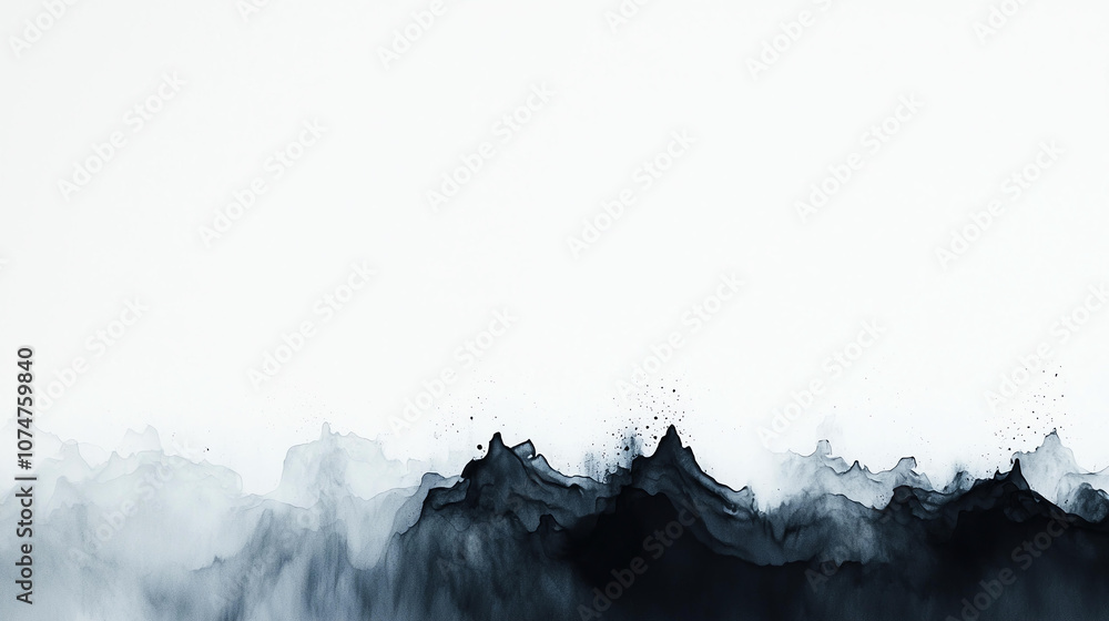 Poster abstract background smooth gradient with shades of grayscale creating mountain like landscape. abstr