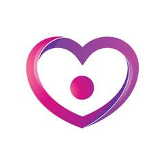 heart vector concept logo template design
