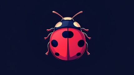 Naklejka premium Expressive Ladybug Mascot with Cute Animated Features Photo