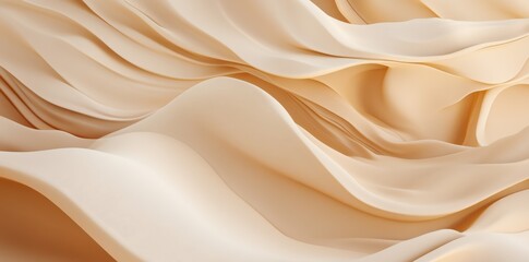 Obraz premium Abstract Background with Smooth Cream-Colored Waves and Soothing Tones