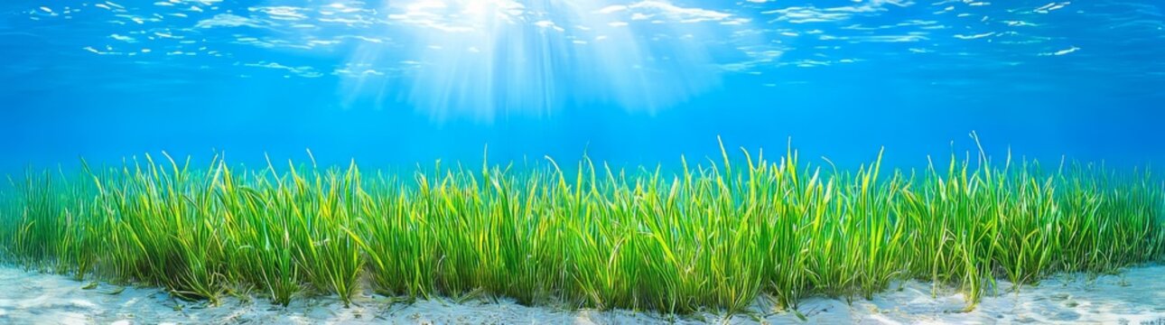 The impact of Hydrilla verticillata on aquatic ecosystems and biodiversity in freshwater ponds was illustrated by the dense foliage of the invasive plant.