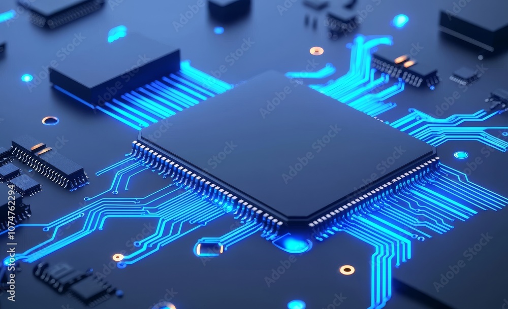 Poster the future of computing for global networks. illustration of a 3-dimensional digital cyberspace with