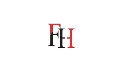 HF,  FH , F , H , Abstract Letters Logo Monogram