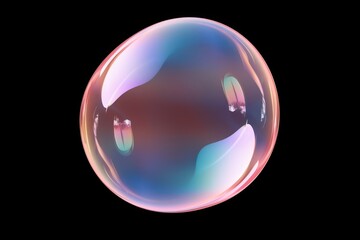 Isolated single bubble effect image