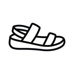 Trendy icon of sandals in editable design
