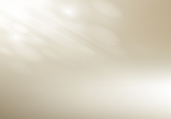 Background Beige Studio with Shadow Leaves. Space for selling products on the website. Empty room with shadow leaves. Vector illustration.