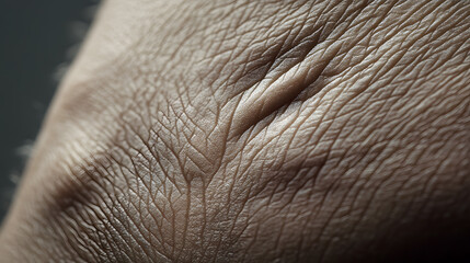 Fototapeta premium Closeup wrinkled skin hand of elderly woman