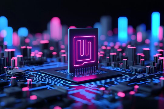 High-Tech Electronics: Blue Circuit Boards