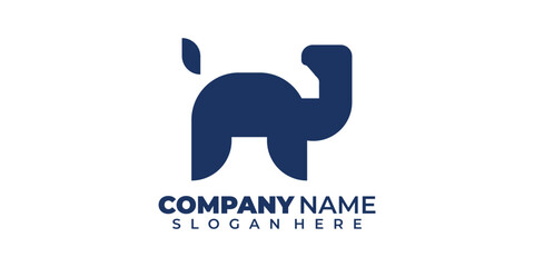 modern abstract elephant logo design for business and brand identity
